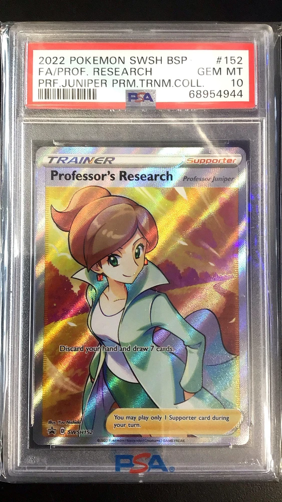 2022 Pokemon Swsh Black Star Promo 152 Fa/prof. Research PSA 10