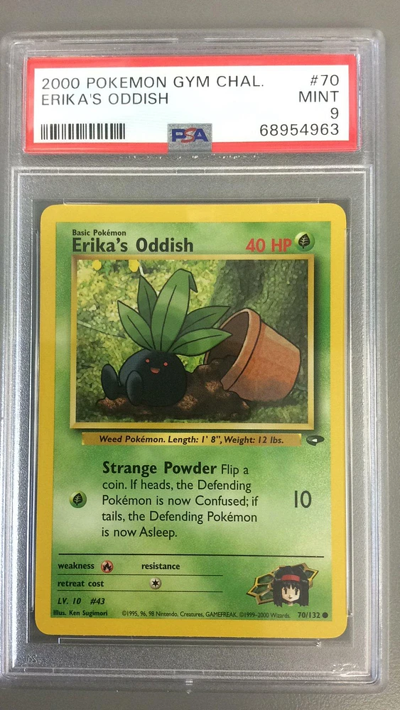 2000 Pokemon Gym Challenge 70 Erika's Oddish PSA 9