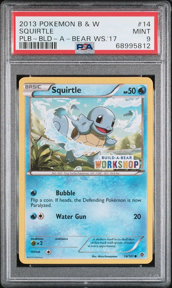 2013 Pokemon Black & White Plasma Blast 14 Squirtle PSA 9