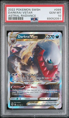 2022 Pokemon Sword & Shield Astral Radiance 099 Darkrai Vstar PSA