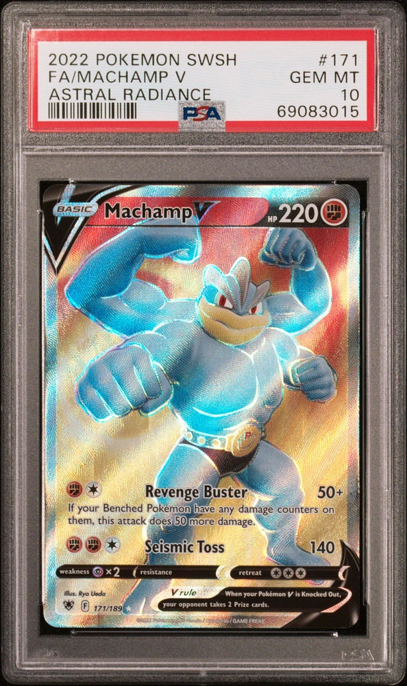 2022 Pokemon Sword & Shield Astral Radiance 171 Full Art/machamp V PSA