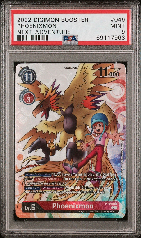 2022 Digimon Booster Next Adventure 049 Phoenixmon PSA 9