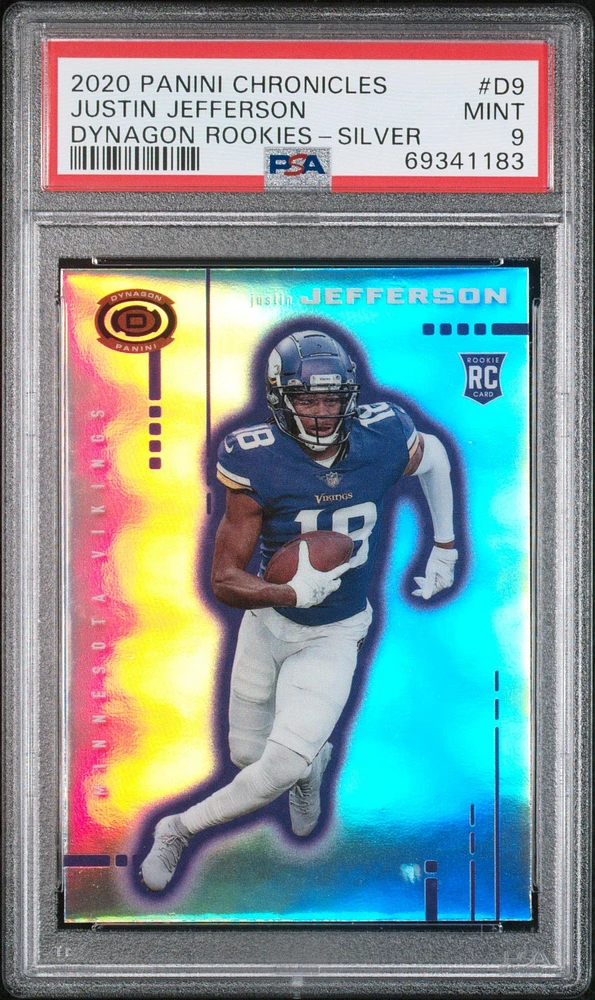 2020 Panini Chronicles Dynagon Rookies D9 Justin Jefferson PSA 9