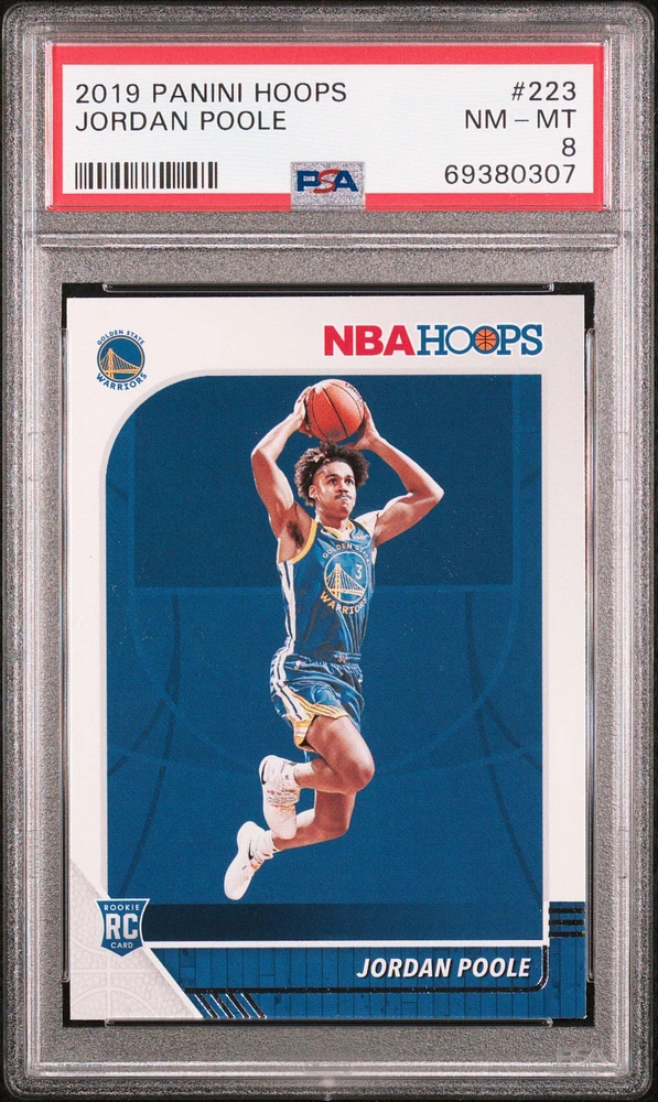2019 Panini Hoops 223 Jordan Poole PSA 8