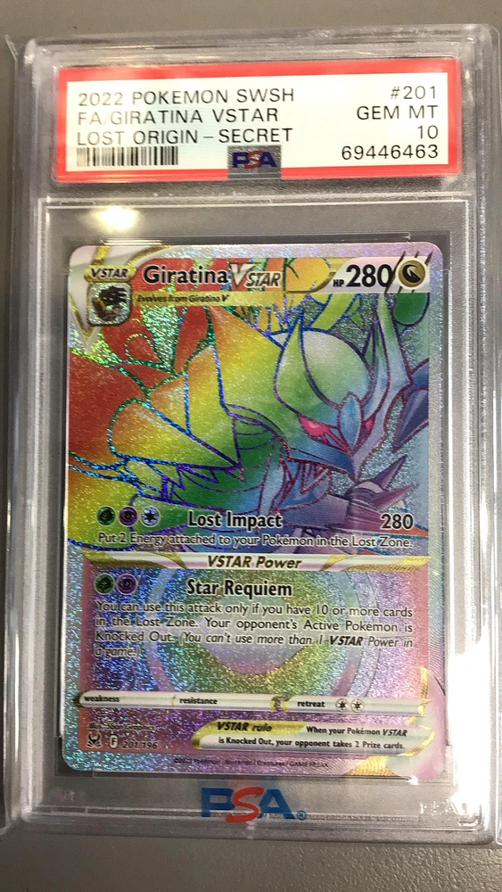 2022 Pokemon Sword & Shield Lost Origin 201 Fa/giratina Vstar PSA