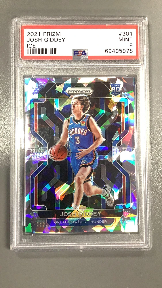 2021 Panini Prizm 301 Josh Giddey Ice PSA 9