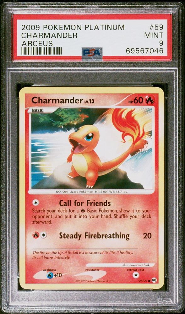 2009 Pokemon Platinum Arceus 59 Charmander PSA 9