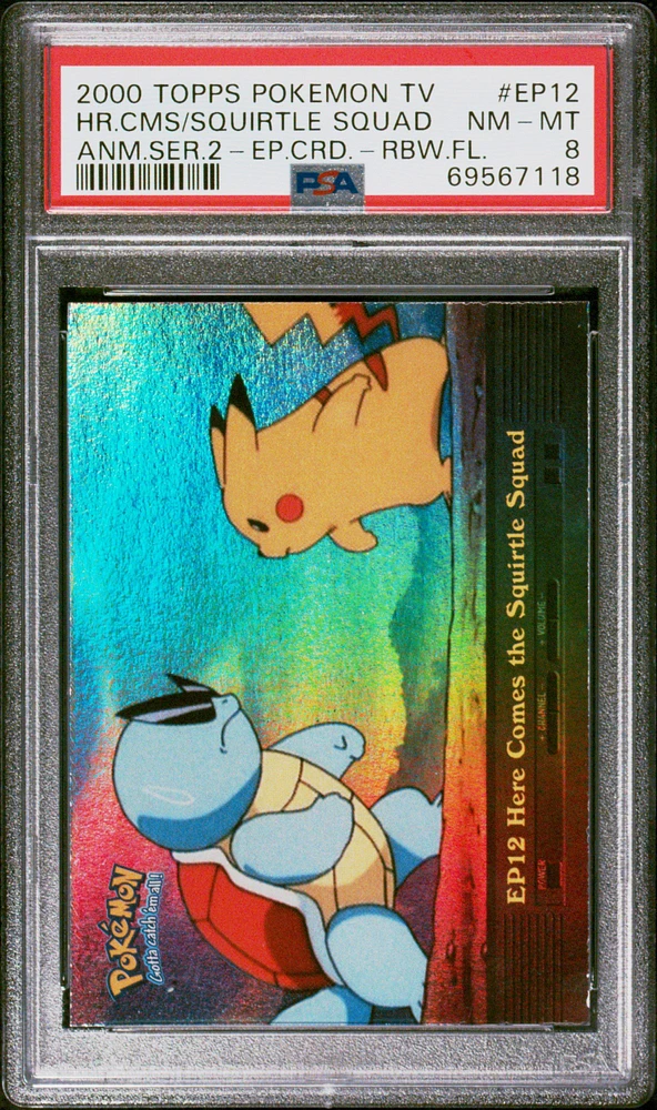 2000 Topps Pokemon Tv Animation Series 2 Episode Cards Ep12 Hr.cms/squirtle Squad PSA