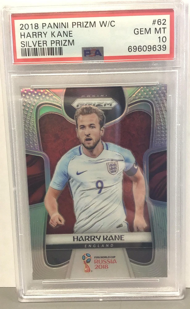 2018 Panini Prizm World Cup 62 Harry Kane Silver Prizm PSA 10