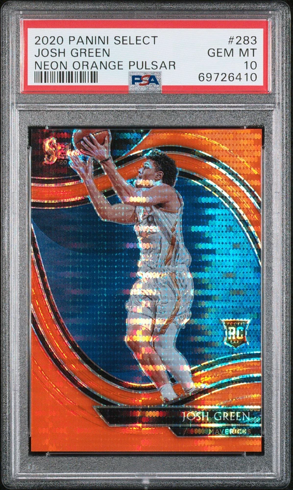 2020 Panini Select 283 Josh Green Neon Orange Pulsar PSA 10