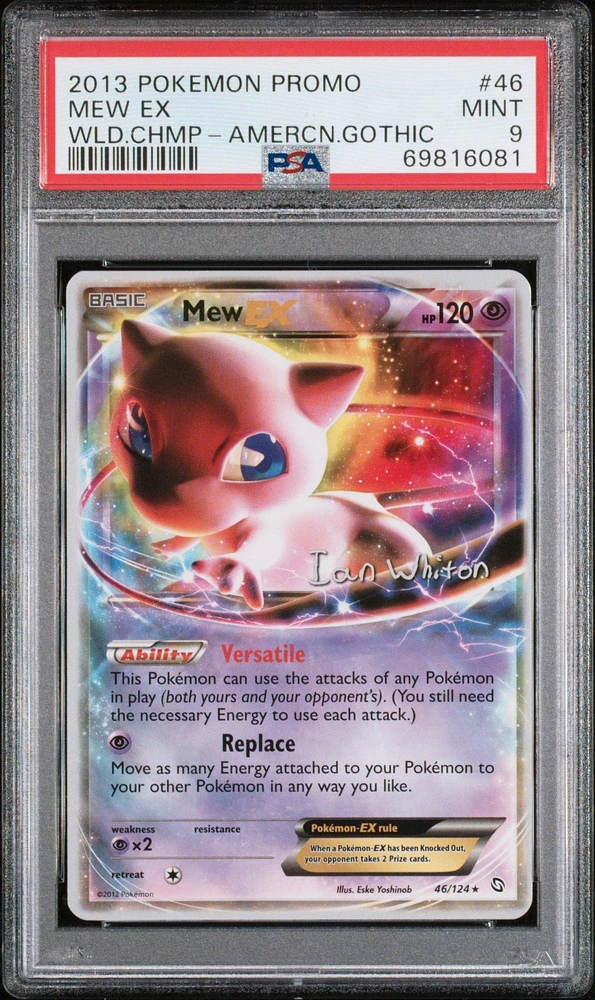 2013 Pokemon World Championships Promo 46 Mew Ex American Gothic PSA 9