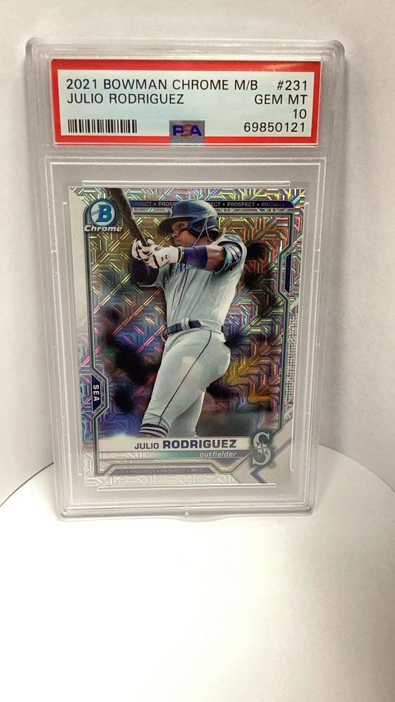 2021 Bowman Chrome Mega Box 231 Julio Rodriguez PSA 10