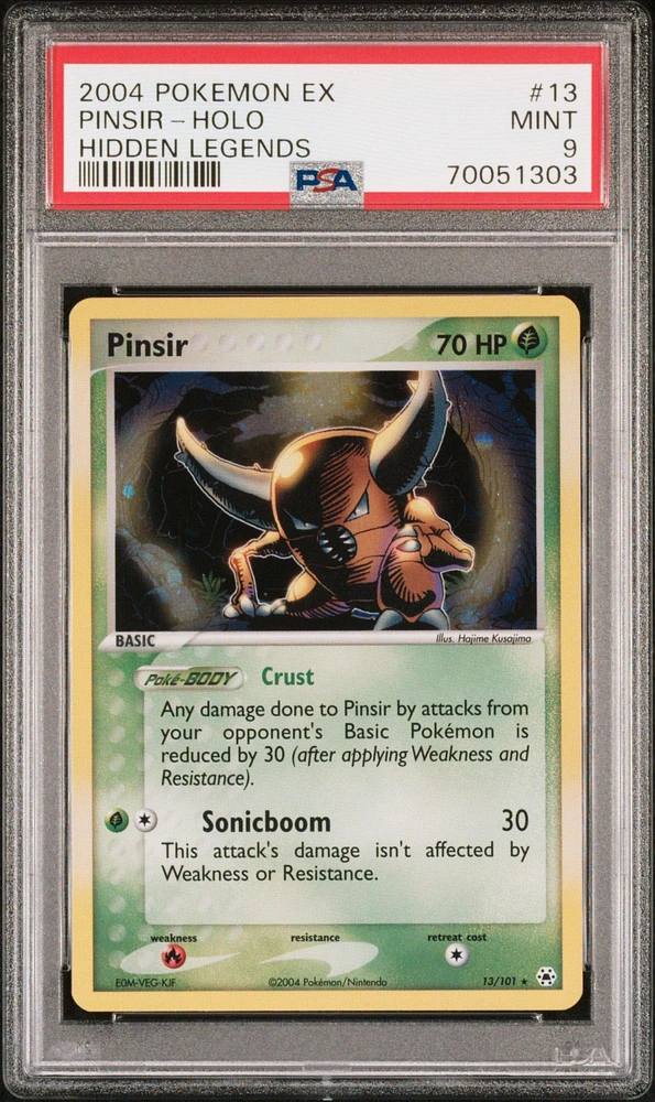 2004 Pokemon Ex Hidden Legends 13 Pinsir PSA 9