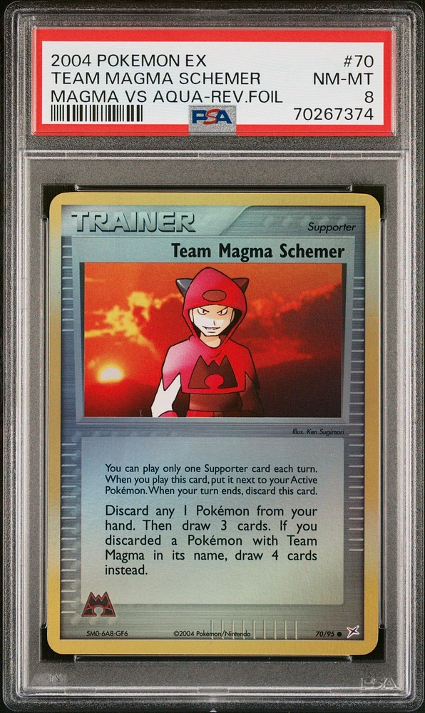 2004 Pokemon Ex Team Magma Vs Team Aqua 70 Team Magma Schemer PSA