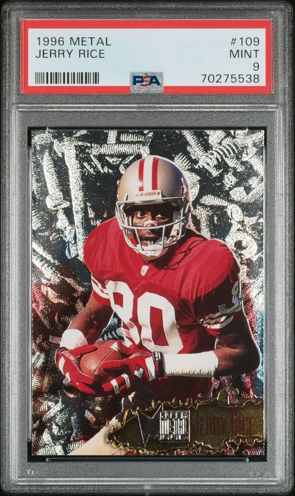 1996 Metal 109 Jerry Rice PSA 9