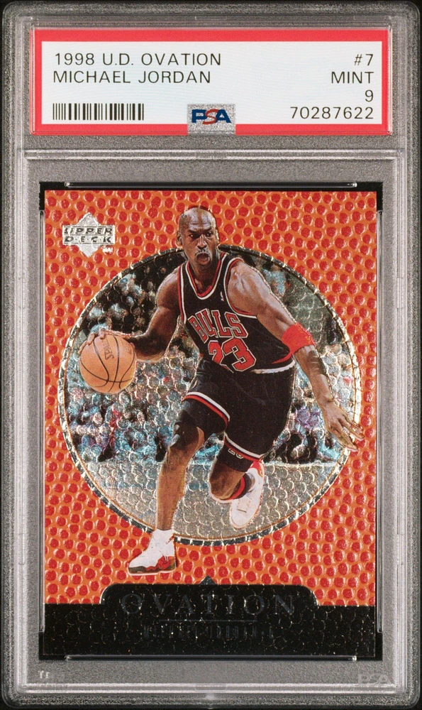 1998 Upper Deck Ovation 7 Michael Jordan PSA 9