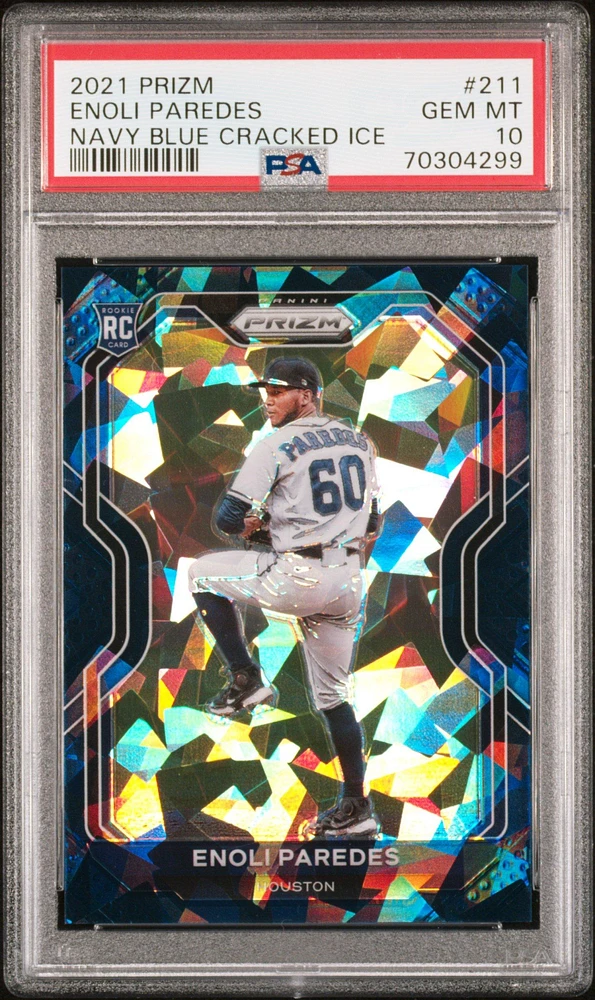2021 Panini Prizm 211 Enoli Paredes Navy Blue Cracked Ice PSA 10
