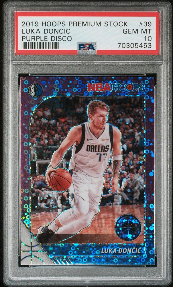 2019 Panini Hoops Premium Stock 39 Luka Doncic PSA 10