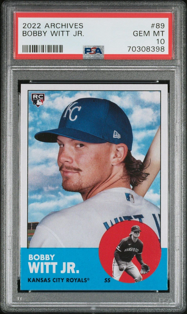 2022 Topps Archives 89 Bobby Witt Jr. PSA 10