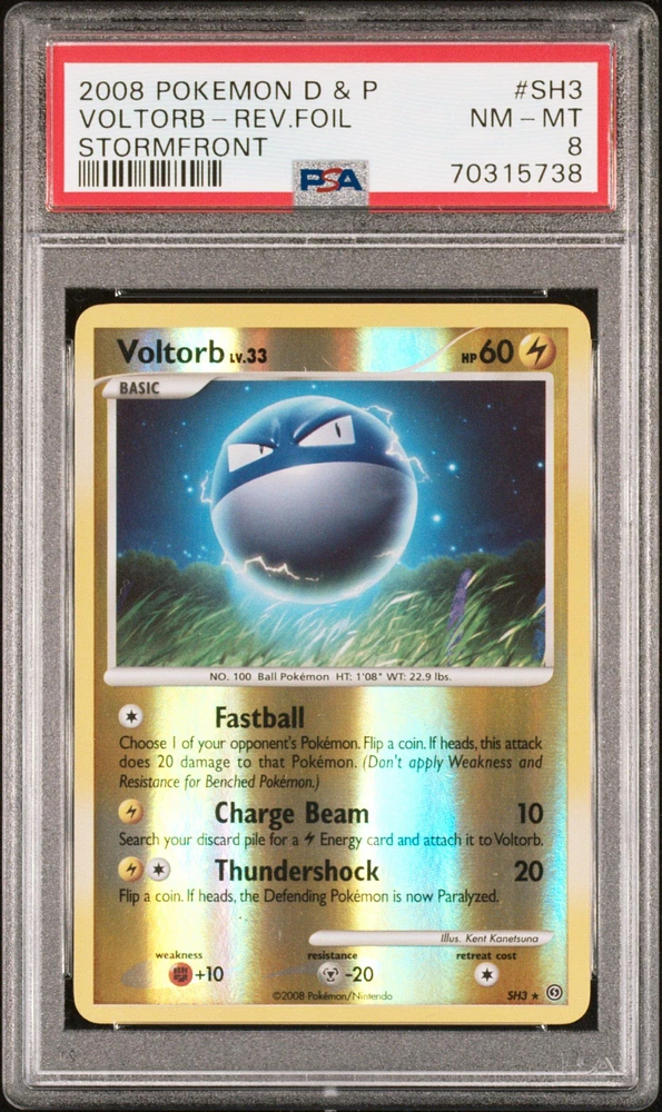 2008 Pokemon Diamond & Pearl Stormfront Sh3 Voltorb PSA 8