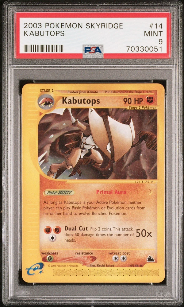 2003 Pokemon Skyridge 14 Kabutops PSA