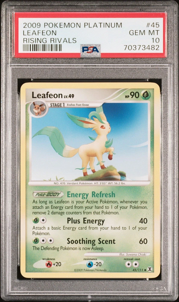 2009 Pokemon Platinum Rising Rivals 45 Leafeon PSA 10