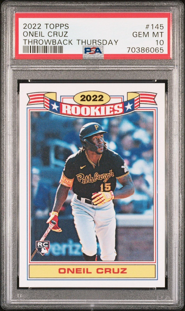 2022 Topps Throwback Thursday 145 Oneil Cruz PSA 10