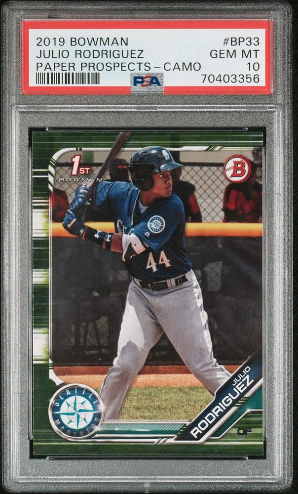 2019 Bowman Paper Prospects Bp33 Julio Rodriguez Camo PSA 10