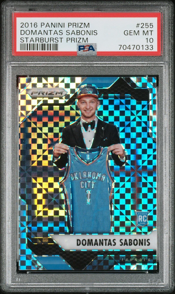2016 Panini Prizm 255 Domantas Sabonis Starburst Prizm PSA 10