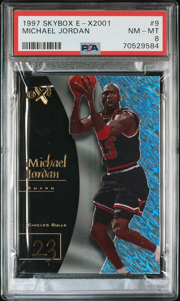 1997 Skybox E-x2001 9 Michael Jordan PSA 8