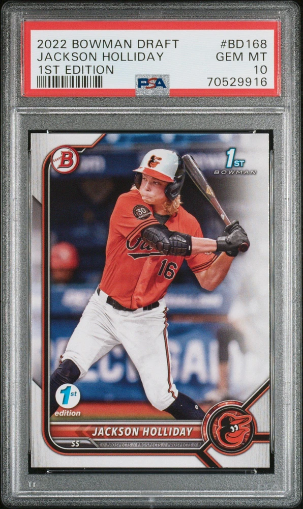 2022 Bowman Draft 1st Edition 168 Jackson Holliday PSA 10