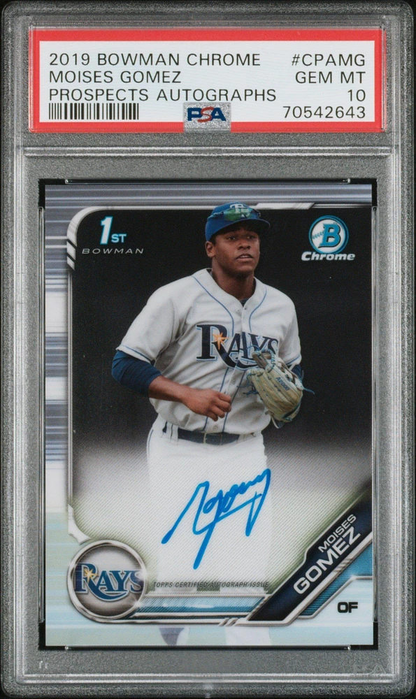 2019 Bowman Chrome Prospects Autographs Cpamg Moises Gomez PSA 10