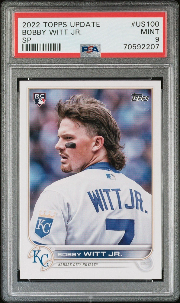 2022 Topps Update Us100 Bobby Witt Jr. Sp PSA 9