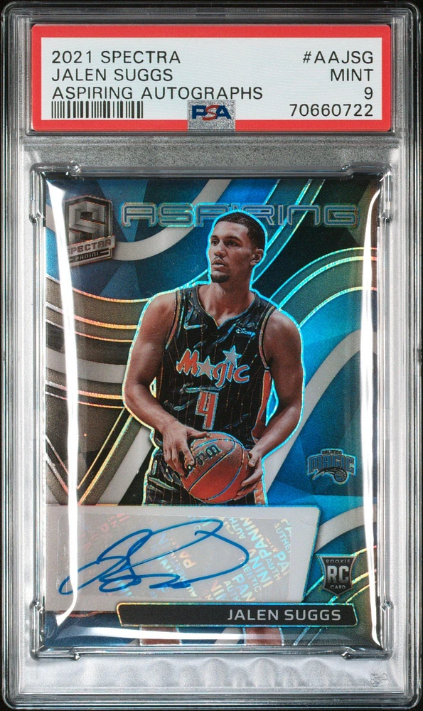 2021 Panini Spectra Aspiring Autographs Aajsg Jalen Suggs PSA 9
