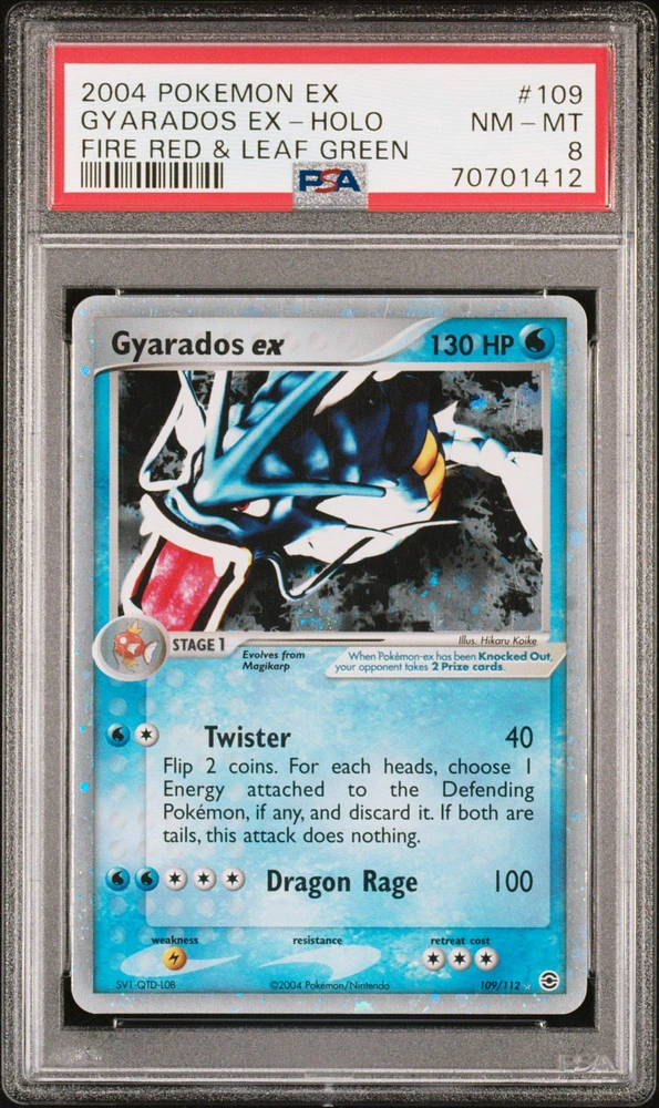 2004 Pokemon Ex Fire Red & Leaf Green 109 Gyarados Ex-holo PSA 8