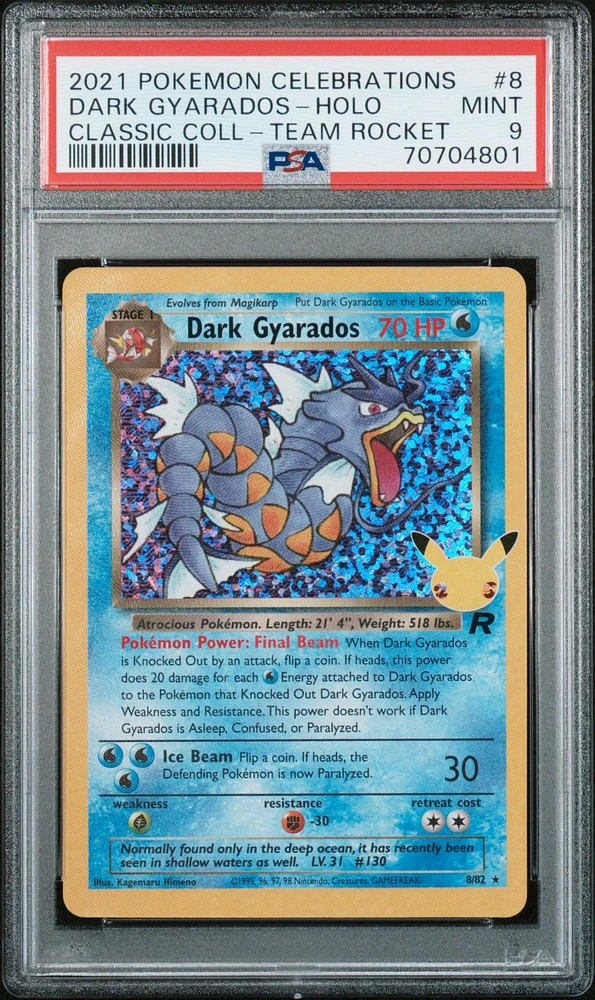 2021 Pokemon Celebrations Classic Collection 8 Dark Gyarados PSA