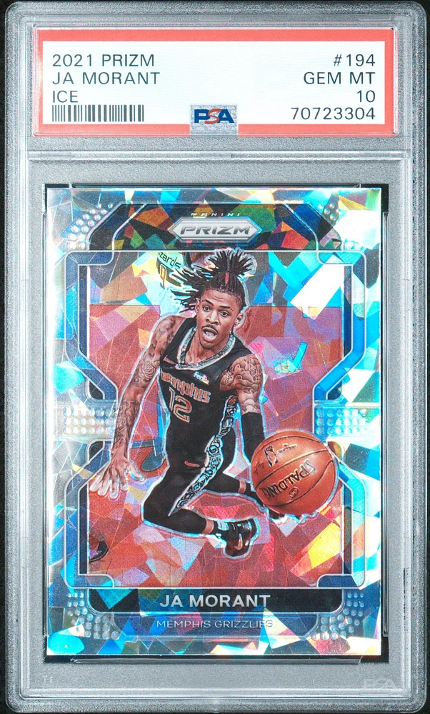 2021 Panini Prizm 194 Ja Morant Ice PSA 10