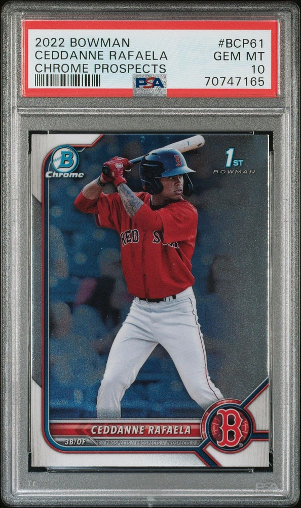 2022 Bowman Chrome Prospects Bcp61 Ceddanne Rafaela PSA 10