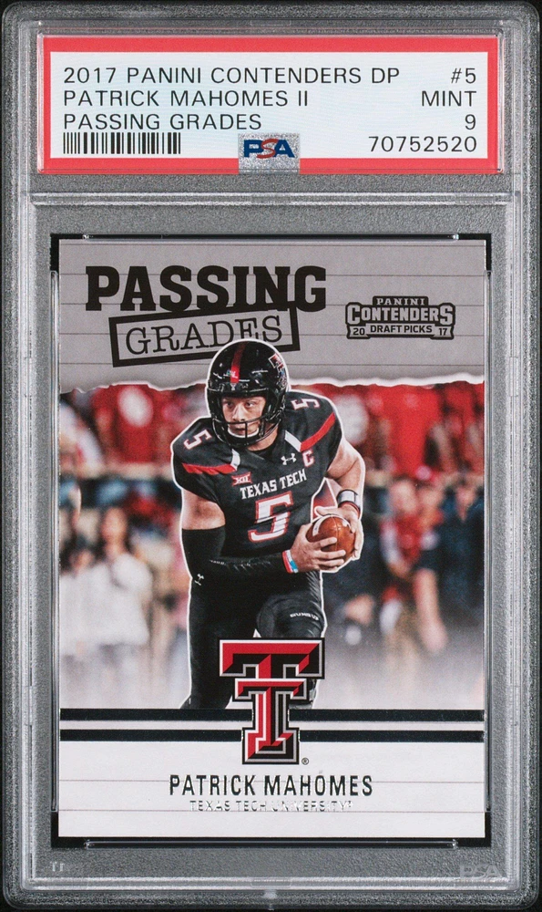 2017 Panini Contenders Draft Picks Passing Grades 5 Patrick Mahomes Ii PSA 9