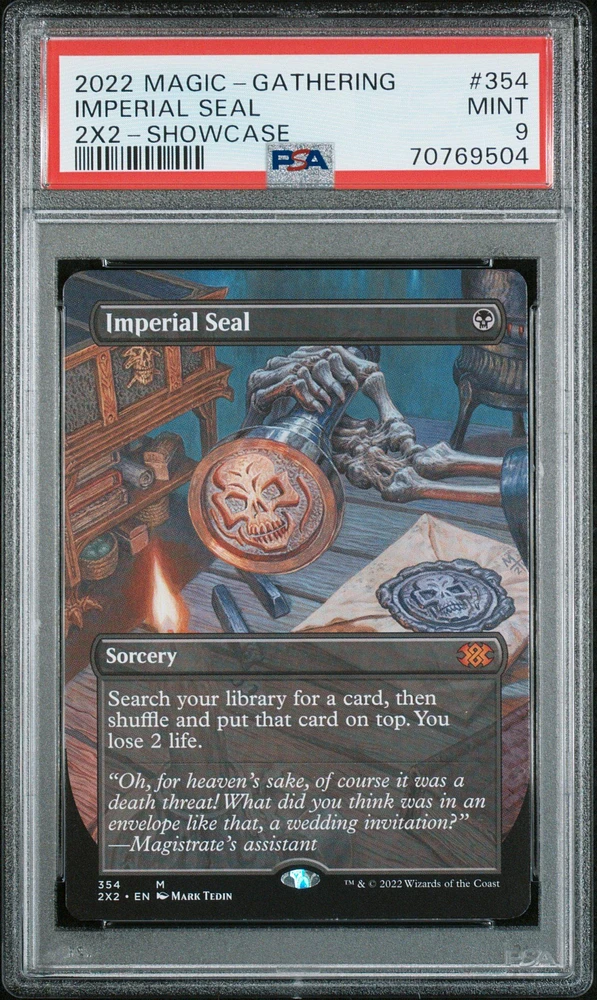 2022 Magic The Gathering Double Masters 2022 354 Imperial Seal Showcase PSA 9