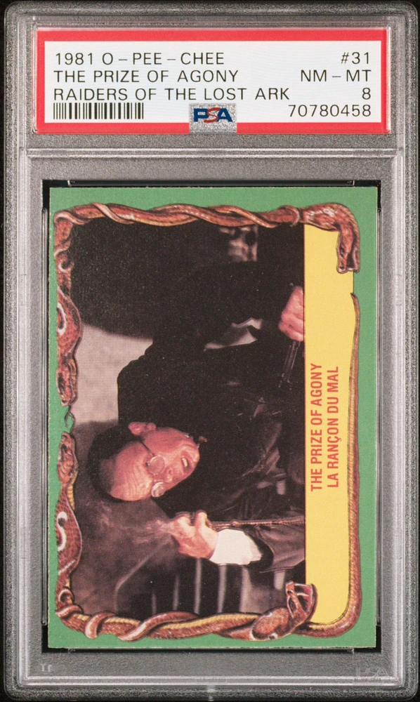 1981 O-pee-chee Raiders Of The Lost Ark 31 The Prize Of Agony PSA 8