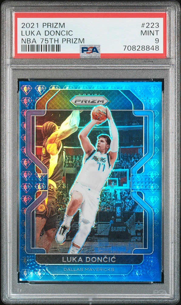 2021 Panini Prizm 223 Luka Doncic Nba 75th Prizm PSA 9