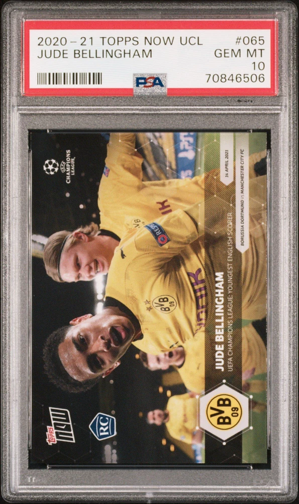 2020 Topps Now Uefa Champions League 065 Jude Bellingham PSA 10