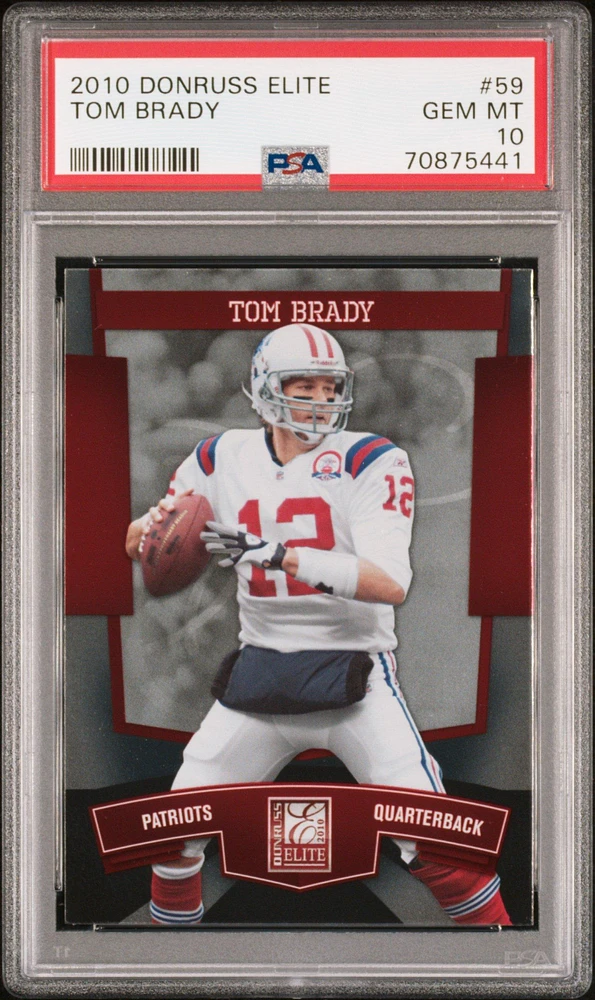 2010 Donruss Elite 59 Tom Brady PSA 10