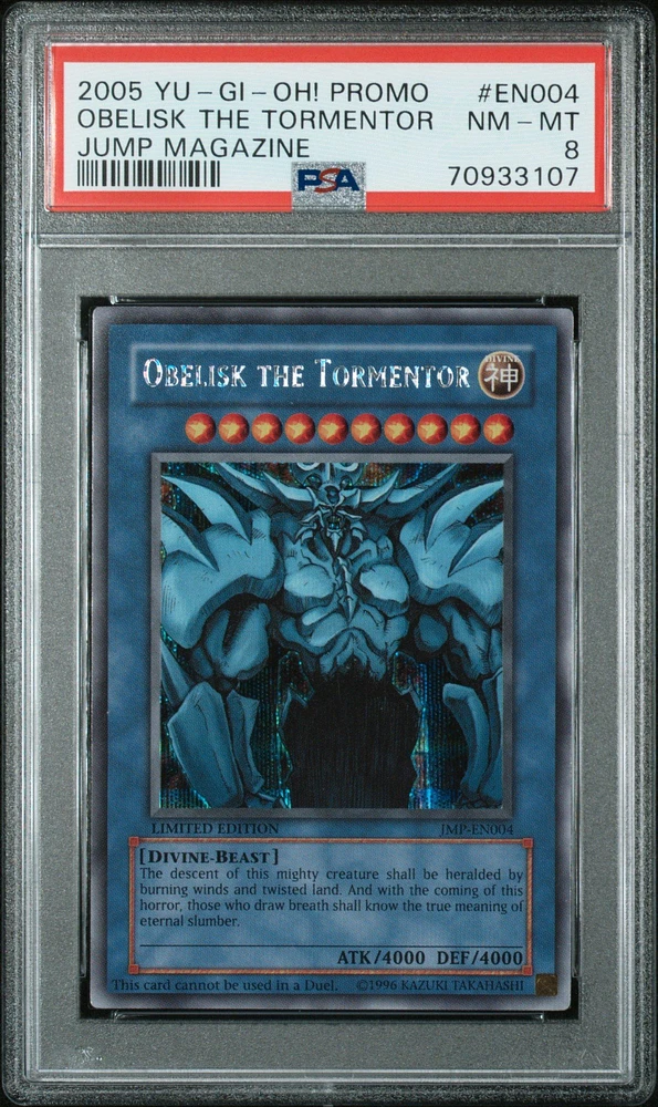 2005 Yu-gi-oh! Promo Jump Magazine En004 Obelisk The Tormentor PSA 8