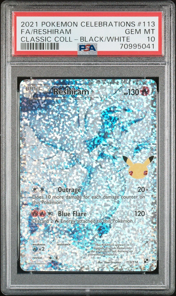 2021 Pokemon Celebrations Classic Collection 113 Fa/reshiram PSA 10