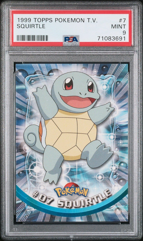 1999 Topps Pokemon Tv 7 Squirtle PSA