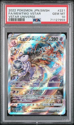 2022 Pokemon Japanese Sword & Shield Vstar Universe 221 Fa/mewtwo Vstar PSA