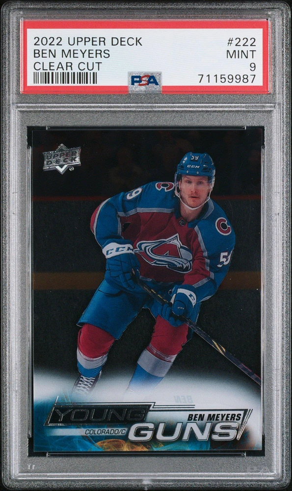 2022 Upper Deck 222 Ben Meyers Clear Cut PSA 9