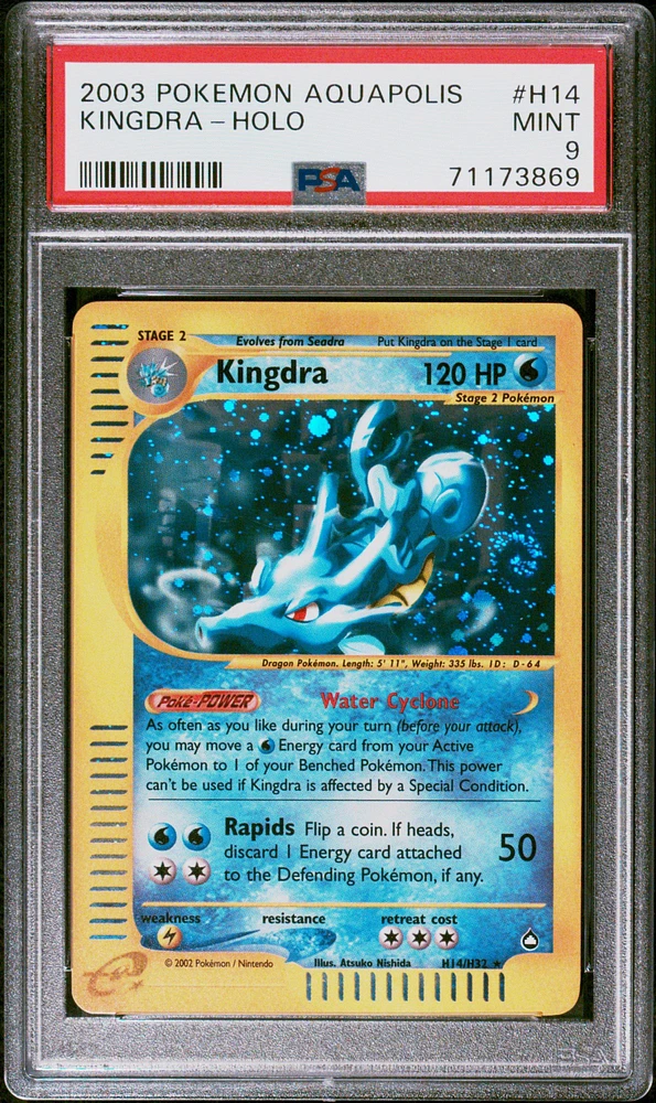 2003 Pokemon Aquapolis H14 Kingdra-holo PSA